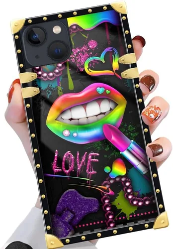 Vista 89 de Funda compatible con iPhone X/Xs, TPU suave de lujo y parte trasera de policarbonato duro para niñas y mujeres, funda protectora a prueba de golpes