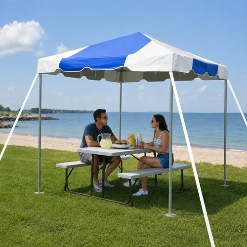 Vista 24 de Party Tents Direct Carpa para Fiesta de 20x30 - Marco de Acero - Gazebo al Aire Libre, Pabellón, Sombrilla para Sol, Refugio para Acampada - Verde