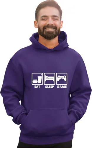 Vista 31 de Go All Out Eat Sleep Game - Sudadera con capucha para hombre y mujer Verde Irlandés