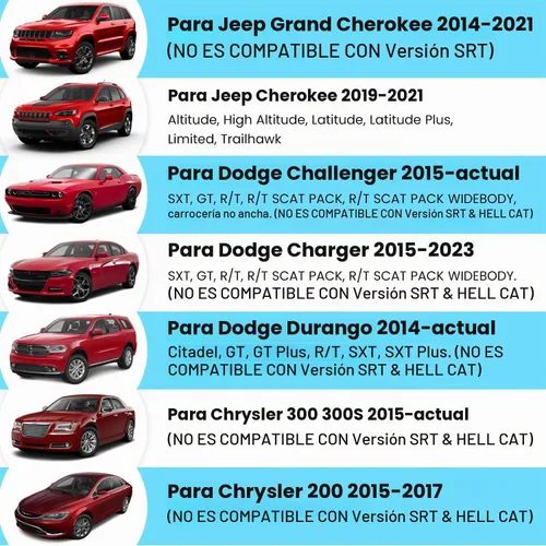 Vista 2 de Paletas de Cambio Extendidas para Volante, Cubierta Decorativa para Dodge Challenger Charger Durango RT & Scat Pack 2015-2024, para Jeep Grand Negro