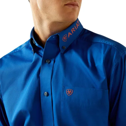 Vista 111 de Ariat Camisa de sarga con logotipo del equipo para hombre