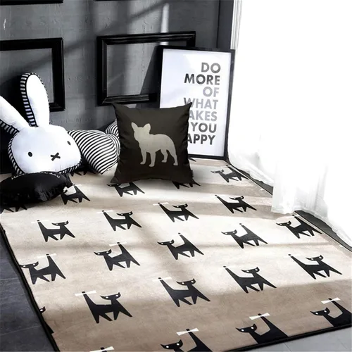 Vista 4 de Mugod Funda de almohada cuadrada de lino con silueta de bulldog francés para el hogar, funda de almohada cuadrada de lino para hombres y mujeres