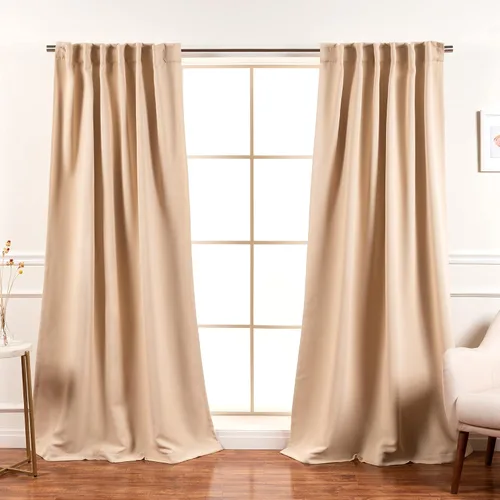 Vista 48 de Best Home Fashion Paneles de cortinas opacas de alta calidad, con aislamiento térmico sólido, cortinas opacas para tratamiento de ventanas