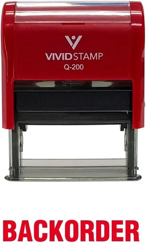 Vista 11 de BackOrder Self Inking Rubber Stamp (Black Ink) - Medium 2 Pack
