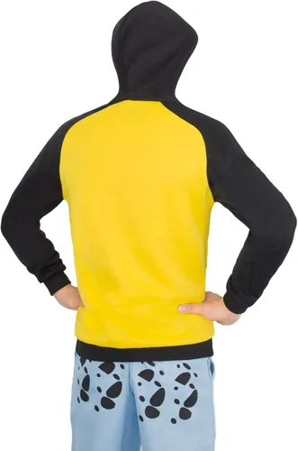 Vista 2 de Para Trafalgar Ley con capucha de manga larga Cosplay traje amarillo negro Tops para adultos S-XXL XXL Un solo