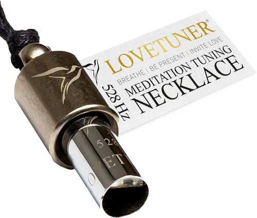 Vista 12 de LOVETUNER Collar de respiración de 528Hz para alivio del estrés, atención plena y meditación Silbato de sanación sonora para ansiedad, enfoque