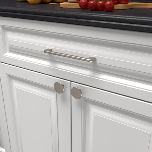 Vista 2 de Paquete de 10 tiradores de metal sólido para gabinetes de baño y decoración del hogar, manijas de gabinete de cocina de metal inoxidable Paquete