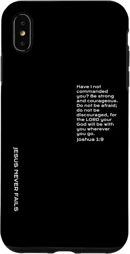 Vista 11 de iPhone 13 Pro Max Be Strong And Courageous, Joshua 1, funda cristiana del día del padre