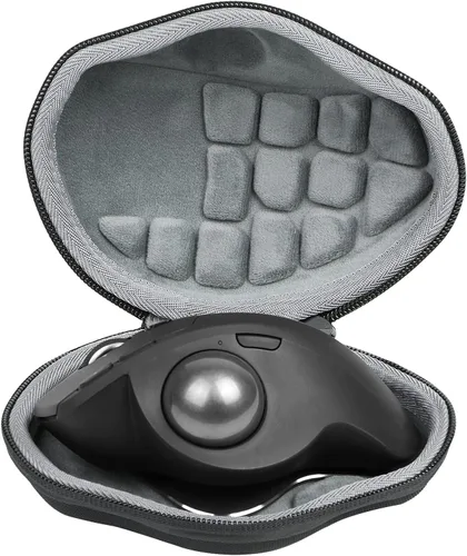 Vista 2 de co2CREA - Carcasa rígida para ratón Logitech MX Ergo S/MX Ergo Trackball, color negro Comfortable Hand Strap, Easy Carrying, Portable Storage