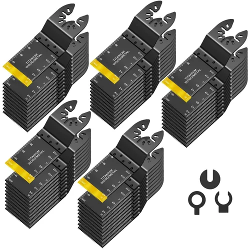 Vista 9 de AIFICUT 10 piezas de hoja de cuchillo de gancho para herramienta multifunción oscilante para tejas de alfombra, materiales blandos, accesorio