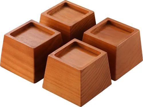 Vista 8 de Lufia Elevadores de madera de 2 pulgadas, elevadores de muebles de pino de alta calidad, resistentes, elegantes y que ahorran espacio para sofá