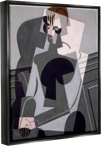 Vista 2 de Stupell Industries Retrato de Madame Josette Juan Gris Clásico Abstracto Pintura Flotante Enmarcado Arte De Pared, Diseño Por one1000paintings