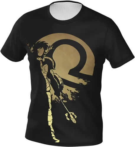 Vista 2 de Saint Anime Seiya - Camiseta de manga corta para hombre, suave, casual, unisex, cuello redondo, camiseta de entrenamiento