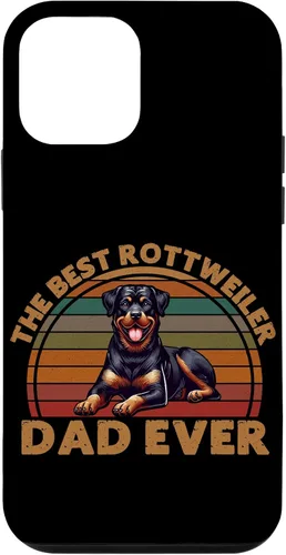 Vista 16 de Best Rottweiler Dad Ever Rottie Father Dog Parent Retro Case for iPhone 16
