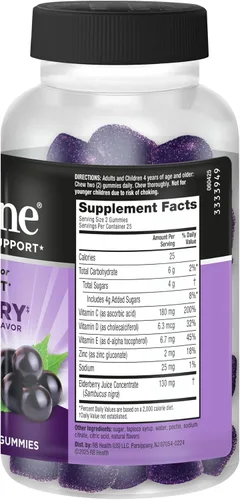 Vista 16 de Airborne - Gomitas de saúco + zinc y vitamina C para adultos, suplemento para fortalecer el sistema inmunológico con vitaminas D y zinc