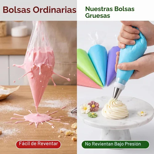 Vista 3 de Juego de 121 bolsas de pastelería y puntas, bolsas de pastelería