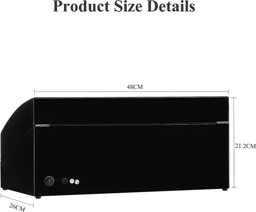 Vista 6 de Watch Winder, 6 Watch Winder Box with 7 Extra Storage, Black Wooden Shell, Watch Winder Display Case with Quiet Motor and Flexible Watch Pillows