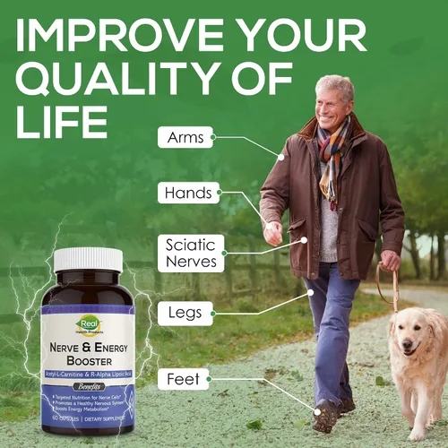 Vista 6 de Suplemento ALA - Ácido R-alfa lipoico 300 mg y acetil L-carnitina 1000 mg - Potenciador de nervios y energía para nervios, función cardiovascular