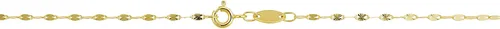 Vista 3 de Kooljewelry Collar de cadena de eslabones de espejo de 0.059 in con relleno de oro amarillo de 14 quilates o oro blanco para mujer