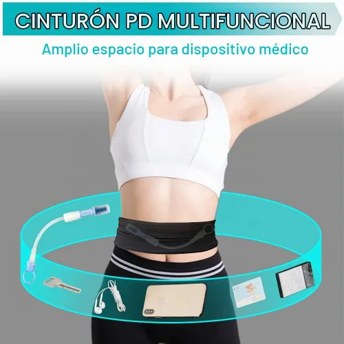Vista 6 de PD Belt Soporte para catéter de diálisis peritoneal, protector cómodo con ranuras para asegurar G J Accesorios para tubo de alimentación