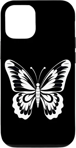 Vista 26 de Funda gráfica de mariposa blanca y negra para iPhone 16
