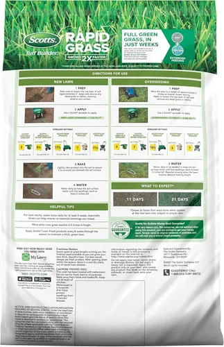 Vista 2 de Scotts Turf Builder Rapid Grass - Mezcla de festuca alta, 16 libras.