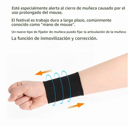 Vista 3 de Zittop Muñequera de compresión para tatuaje de antebrazo, túnel carpiano (1 unidad) (M, negro)