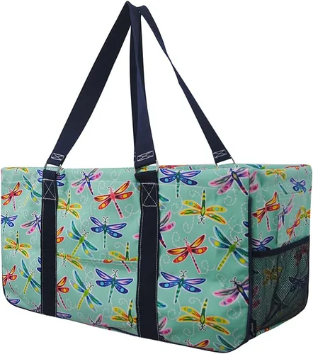 Vista 51 de NGIL Bolsa de comestibles reutilizable extra grande plegable de gran tamaño para comestibles, almacenamiento, picnic, playa, Estampado