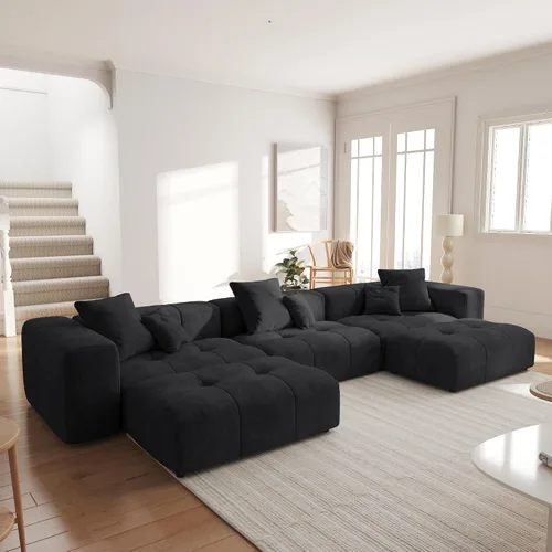 Vista 10 de JACH Sofás seccionales de 2 plazas, sofá moderno de oficina, sofá modular de dos plazas, sofá cama acogedor para apartamento, dormitorio, sala