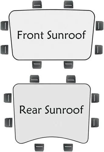 Vista 3 de 16 piezas de clips para parasol de techo compatibles con techo solar Tesla Model 3 Model Y, accesorios de instalación de protección contra el calor