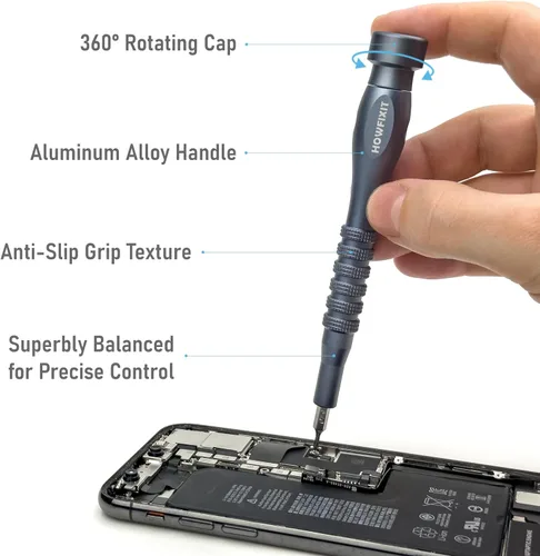 Vista 3 de HowFixit PRO MAX - Juego de destornilladores de precisión 106 en 1 para iPhone, Smartphone, MacBook, laptop, tableta, cámara, interruptor, PS5