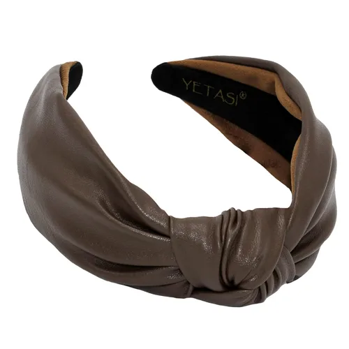 Vista 19 de Diademas de cuero para mujer, marfil elegante durante todo el año, para usar todo el día. Bandas para la cabeza para mujeres adultas y mujeres