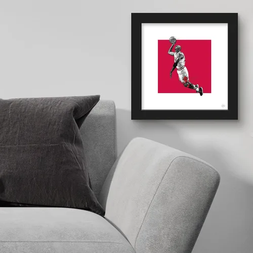 Vista 3 de Trends International Gallery Pops Michael Jordan - Póster artístico de pared con diseño de explosión de color, 12 x 12 pulgadas, versión de marco