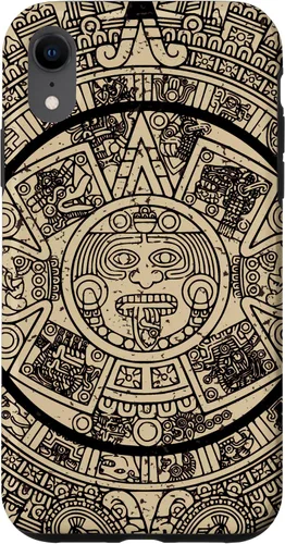 Vista 24 de Funda para iPhone 16 Mexican Aztec Sun Stone Maya Calendar VII