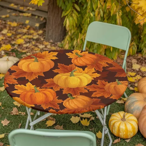 Vista 37 de Mantel Ajustado de Hongos para Mesa Redonda, Cubierta de Mesa de Cocina Botánica Pastoral Floral con Borde Elástico Tela Impermeable, Cubiertas Negro