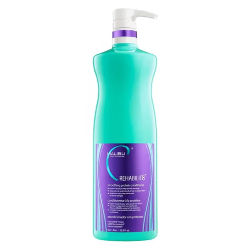 Vista 10 de Malibu C REHABILIT8 - Acondicionador de proteínas suavizantes (1 paquete) – Repone la proteína capilar y los aminoácidos para evitar la rotura