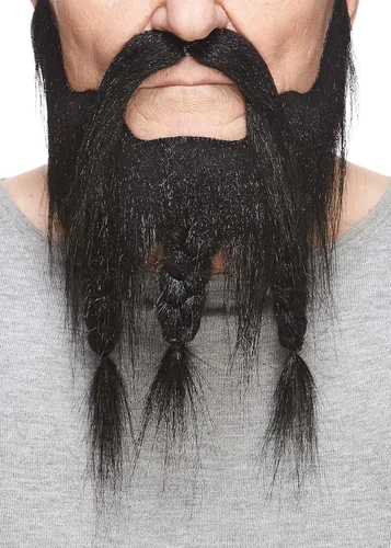Vista 86 de Mustaches Self-Adhesive Stick On Fake Handlebar for Adults Negro