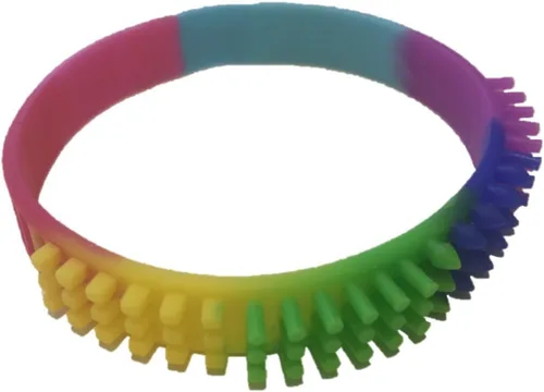 Vista 3 de Pulsera sensorial antiestrés (grande, arcoíris)
