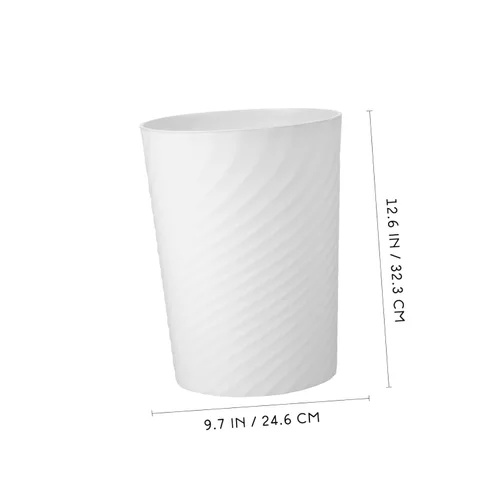Vista 5 de Cabilock Bote de basura de plástico, blanco, 1.0 litros, duradero, fácil de usar, ideal para el hogar y la oficina
