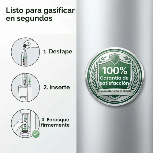 Vista 6 de FIZZIT - Cilindro de CO2 roscado de 60 litros para fabricantes de refrescos