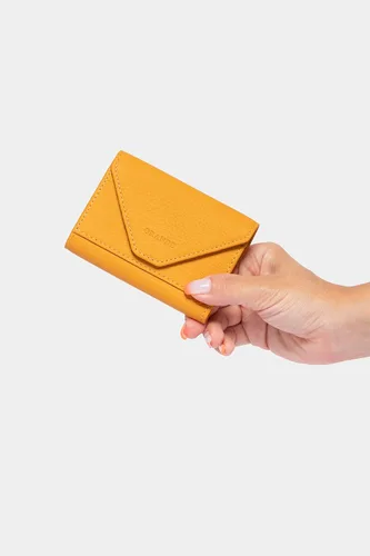 Vista 70 de grande Estuches para tarjetas 3639, Naranja, Tarjetero de cuero con cierre magnético, cartera pequeña de acordeón para mujer