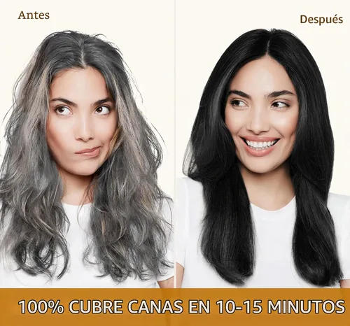 Vista 2 de Champú de tinte de coco para cabello castaño, color instantáneo 3 en 1, champú de tinte para mujeres y hombres