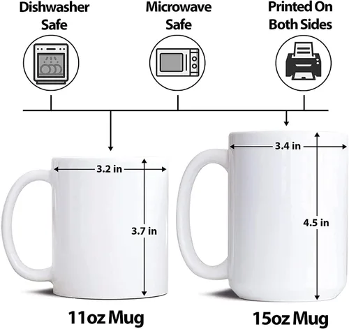 Vista 5 de AWE-CREATIVES Taza personalizada de perro para papá, taza de café de cerámica blanca, regalo divertido para papá, taza del día del padre