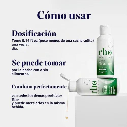 Vista 6 de Rho Nutrition Suplemento líquido de glutatión liposomal