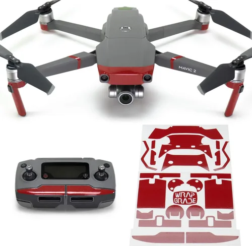 Vista 14 de Wrapgrade Poly Skin Compatible with DJI Mavic 2 Accent Color (Airforce Silver)