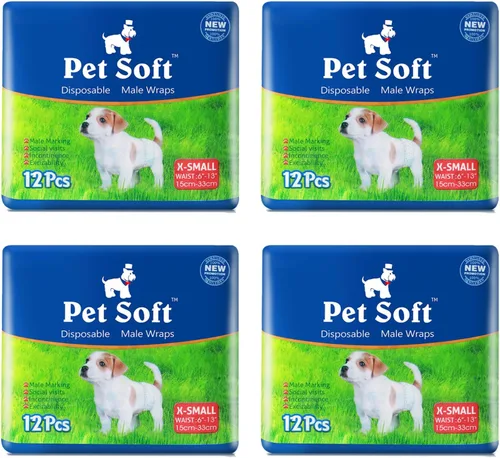 Vista 21 de Pañales Pet Soft para perro, desechables, para perros macho, xs