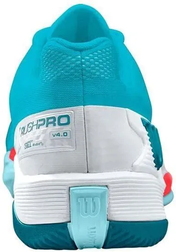 Vista 5 de WILSON Womens Rush Pro 4.0 Tennis Shoes Scuba Blue and White