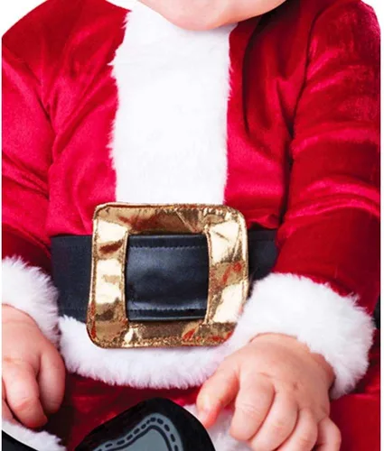 Vista 3 de Incharacter Disfraces, LLC Sombrero de Papá Noel para bebé con mono