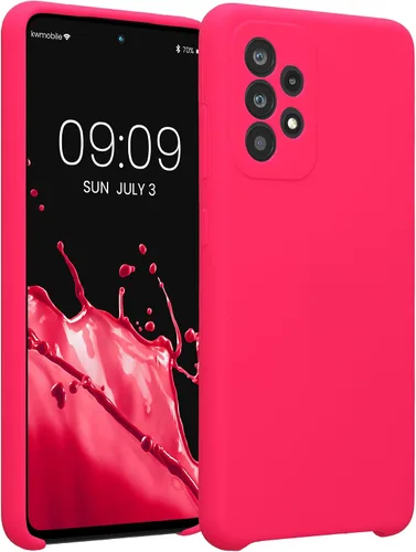 Vista 175 de kwmobile Funda compatible con Samsung Galaxy A13 4G - Funda delgada de silicona TPU - Acabado suave al tacto - Amarillo radiante