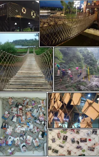Vista 6 de Red de seguridad para niños,Cuerda de cáñamo resistente, red de carga, valla de escalera de yute, protección de barandilla de escalera